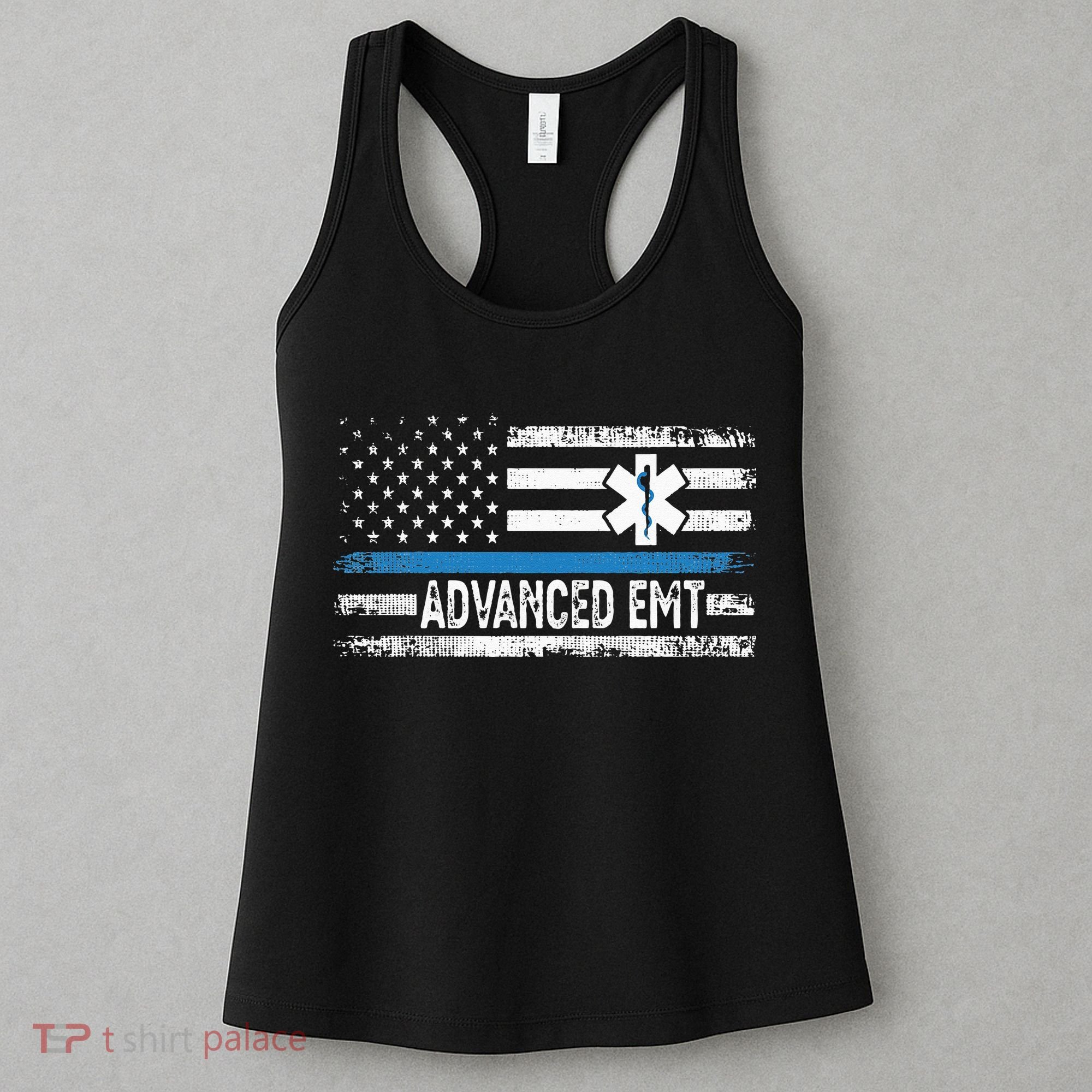 American Flag USA Advanced EMT AEMT Medical Technician Women's Tank Top