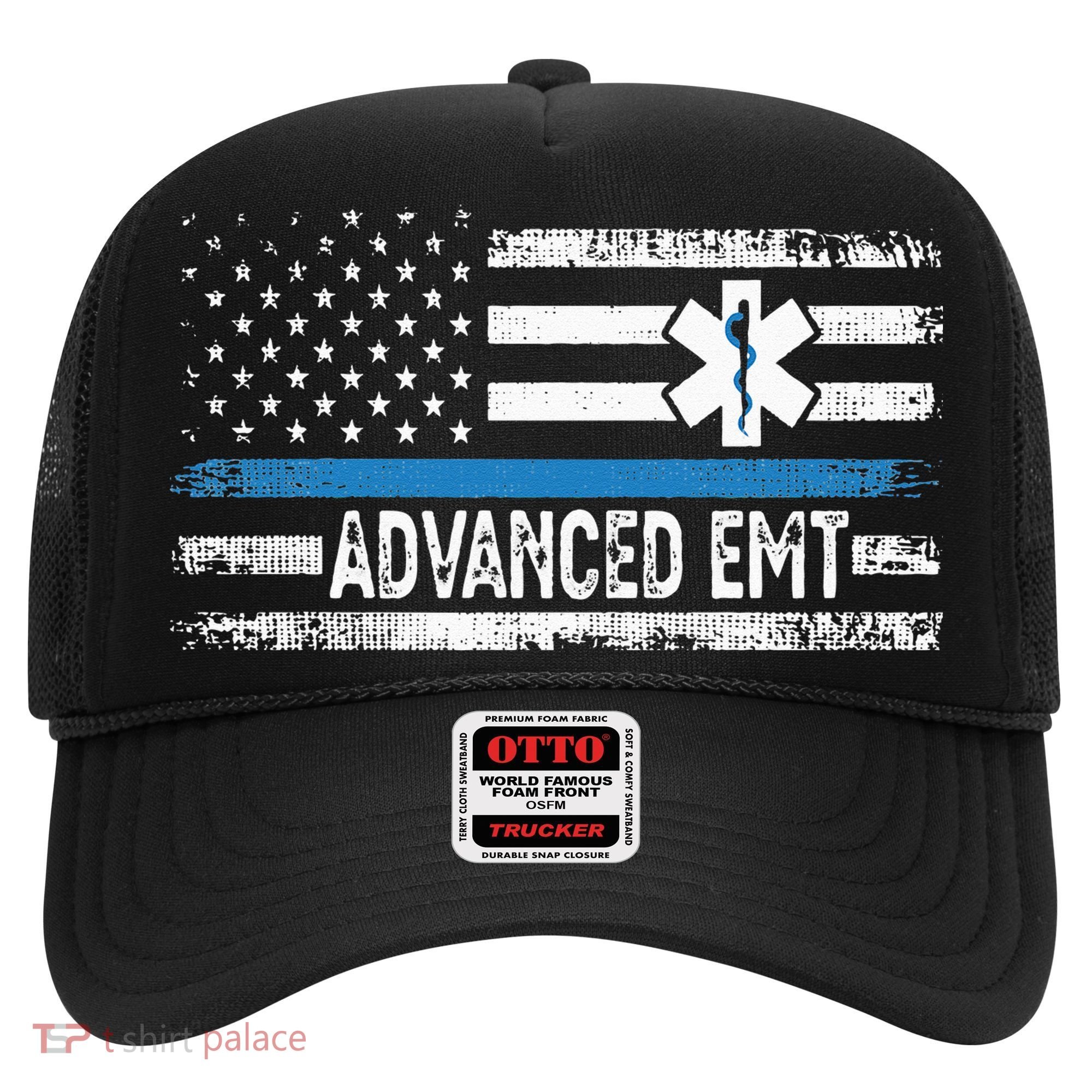 American Flag USA Advanced EMT AEMT Medical Technician Hat