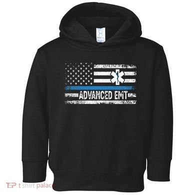American Flag USA Advanced EMT AEMT Medical Technician Toddler Hoodie