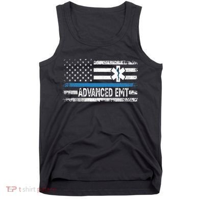 American Flag USA Advanced EMT AEMT Medical Technician Tank Top