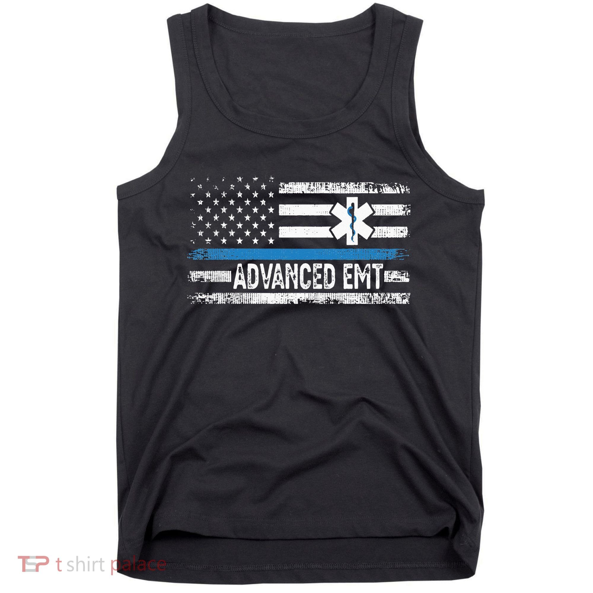 American Flag USA Advanced EMT AEMT Medical Technician Tank Top