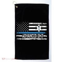 American Flag USA Advanced EMT AEMT Medical Technician Golf Towel thumb 0