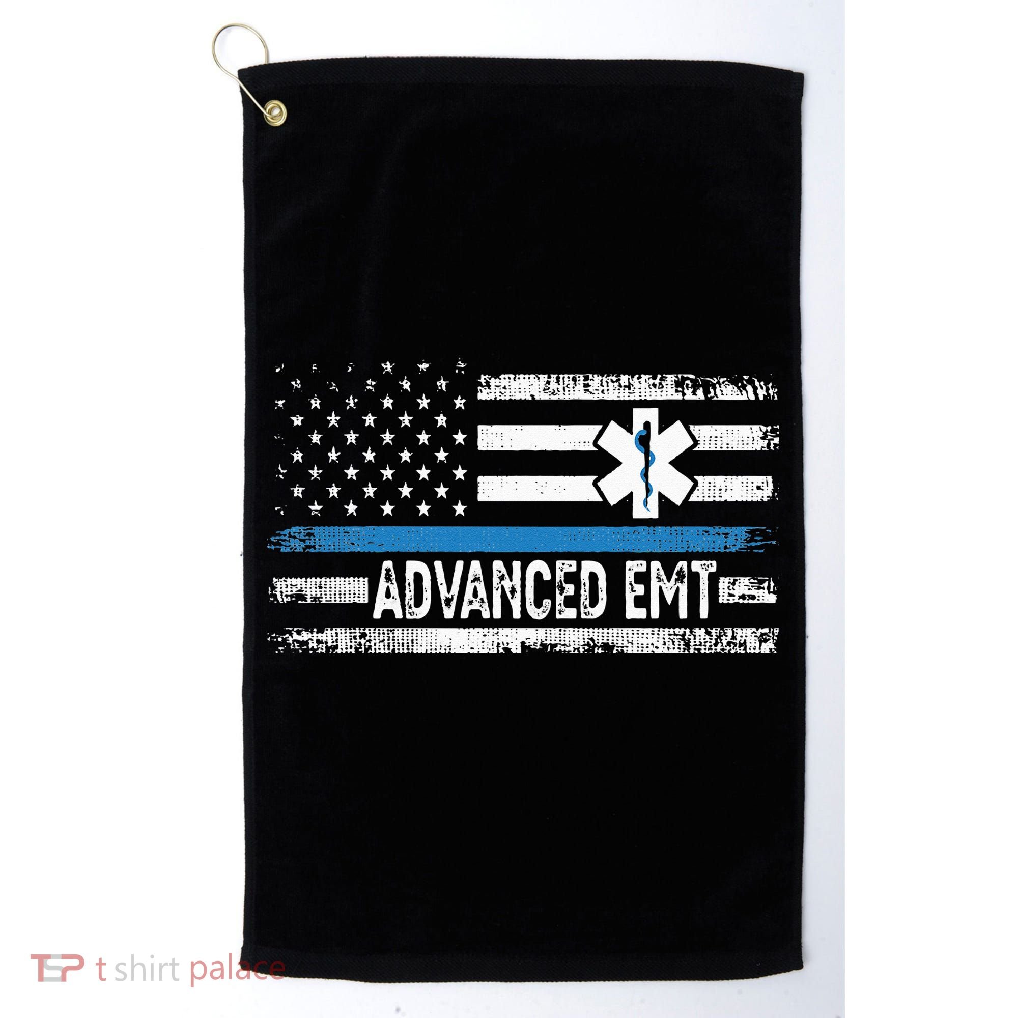 American Flag USA Advanced EMT AEMT Medical Technician Golf Towel