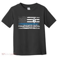 American Flag USA Advanced EMT AEMT Medical Technician Toddler T-Shirt thumb 0