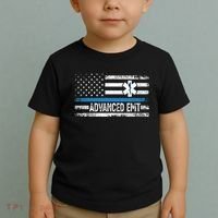 American Flag USA Advanced EMT AEMT Medical Technician Toddler T-Shirt thumb 2