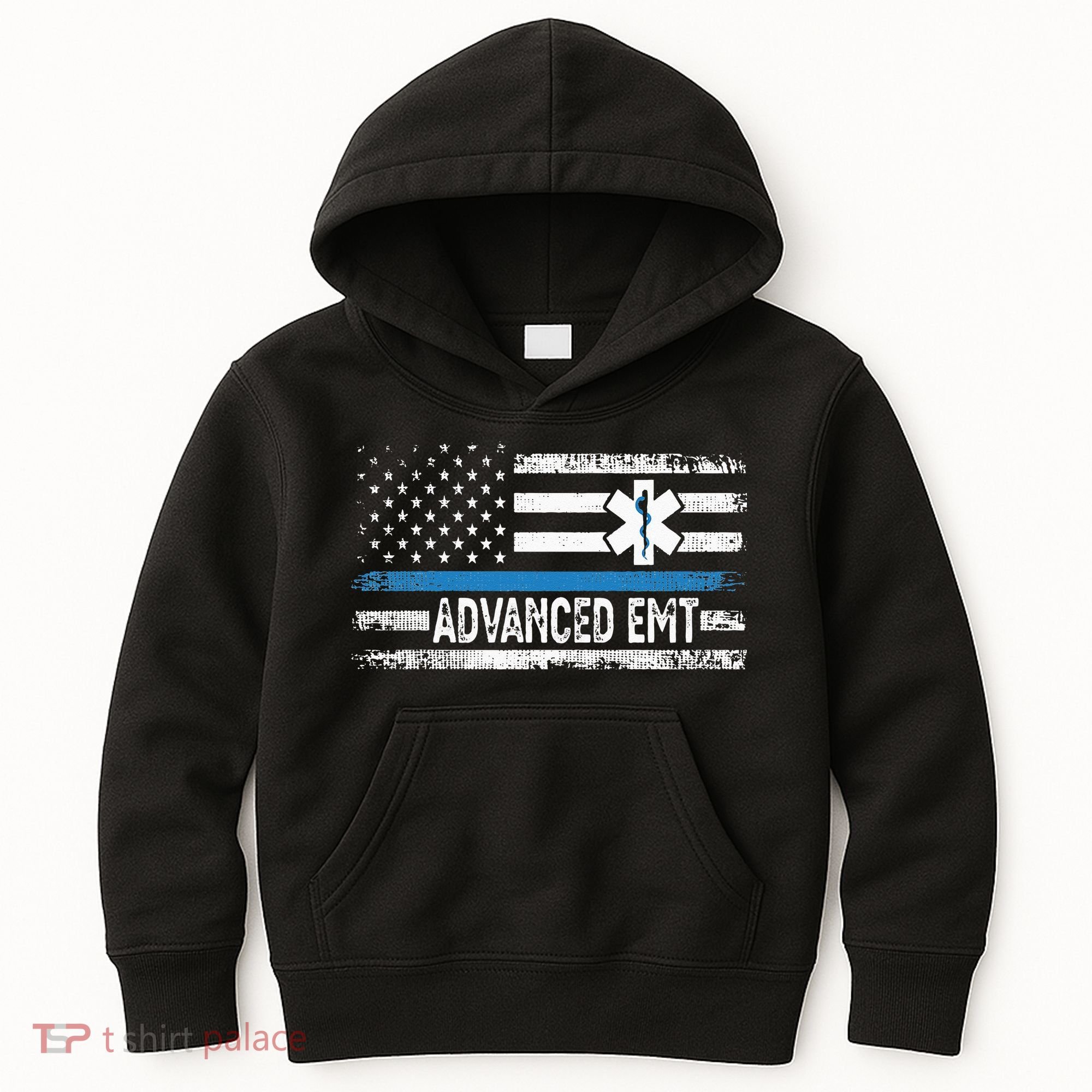 American Flag USA Advanced EMT AEMT Medical Technician Kids Hoodie