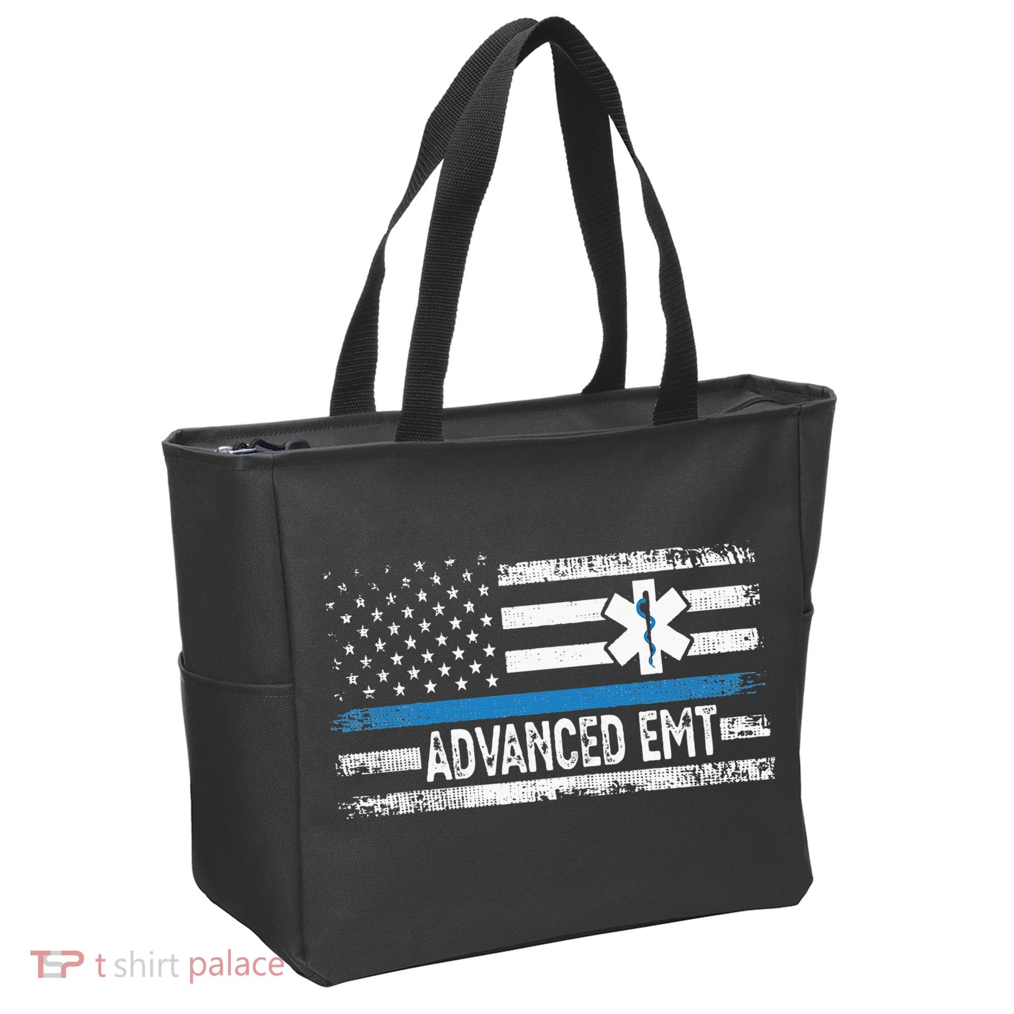 American Flag USA Advanced EMT AEMT Medical Technician Tote Bag