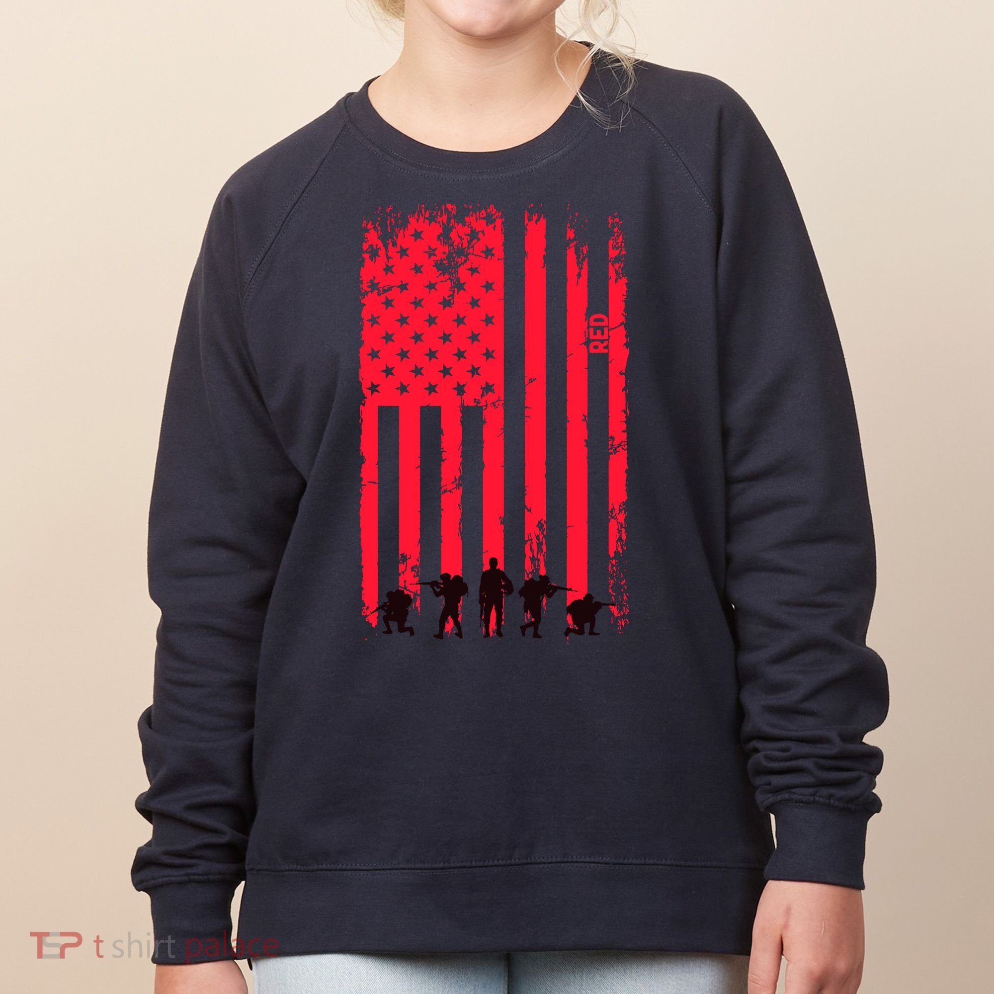 American Flag Us Veteran Women's Sweatshirt