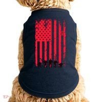 American Flag Us Veteran Doggie Tank thumb 0
