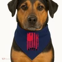 American Flag Us Veteran USA-Made Doggie Bandana thumb 1