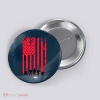 American Flag Us Veteran Button thumb 0