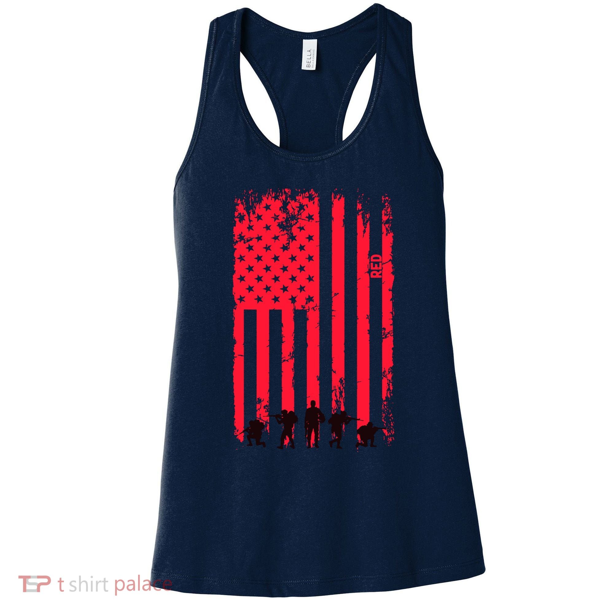 American Flag Us Veteran Women's Tank Top