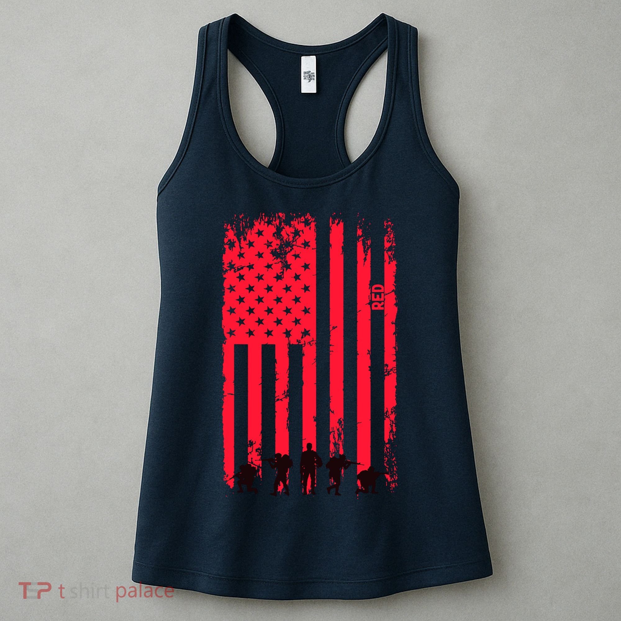 American Flag Us Veteran Women's Tank Top