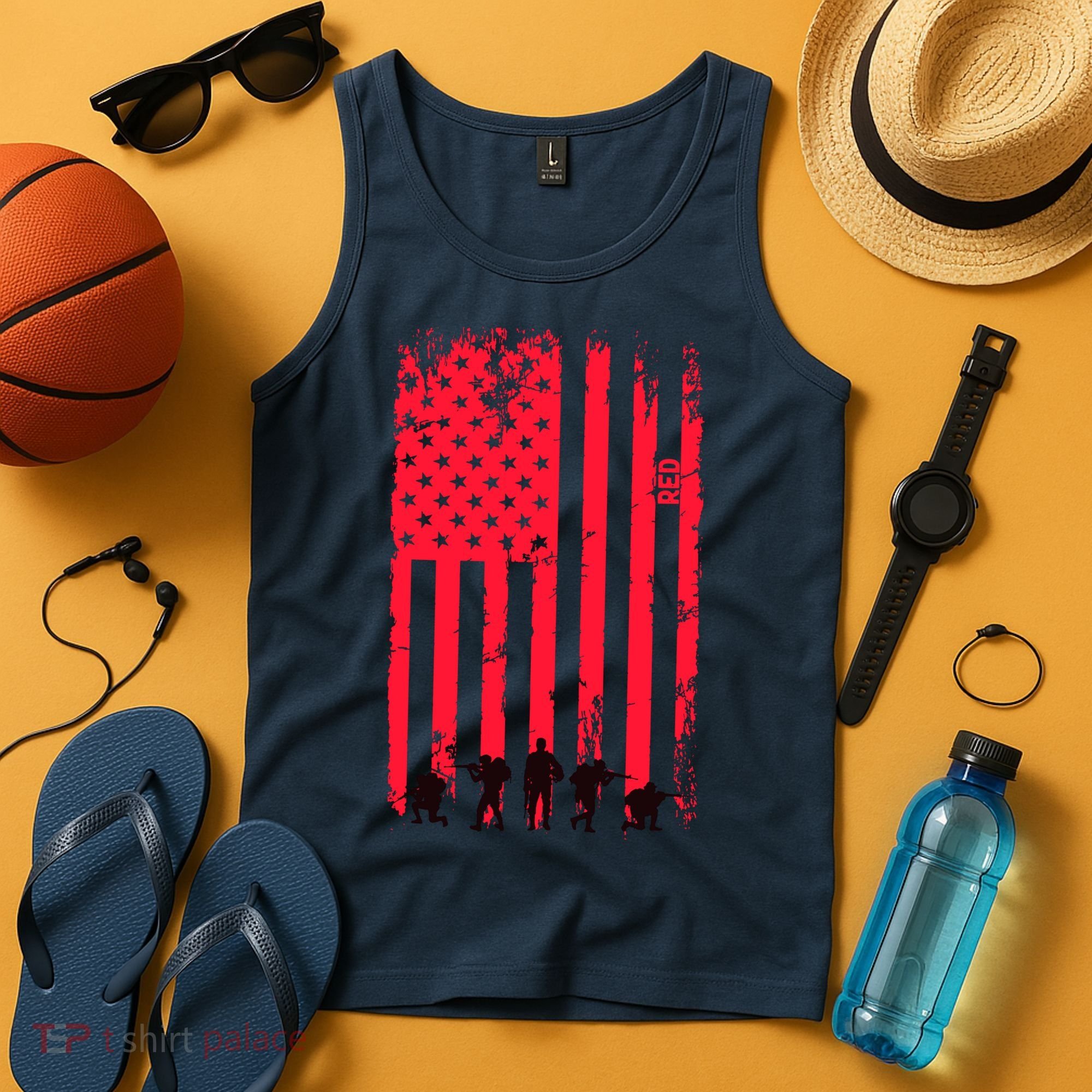 American Flag Us Veteran Tank Top