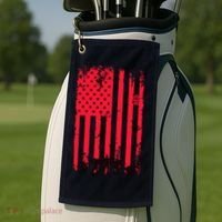 American Flag Us Veteran Golf Towel thumb 2