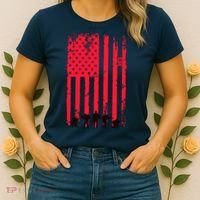 American Flag Us Veteran Women's T-Shirt thumb 2
