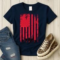 American Flag Us Veteran Women's T-Shirt thumb 3