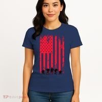 American Flag Us Veteran Women's T-Shirt thumb 4
