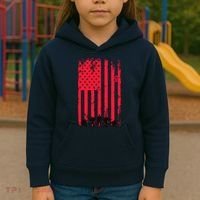 American Flag Us Veteran Kids Hoodie thumb 3