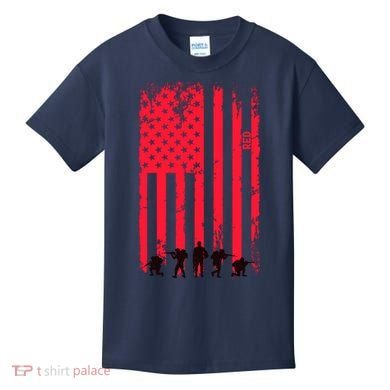 American Flag Us Veteran Kids T-Shirt