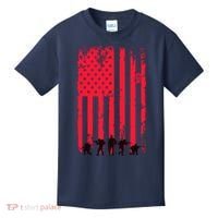 American Flag Us Veteran Kids T-Shirt thumb 0