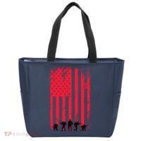 American Flag Us Veteran Tote Bag thumb 0
