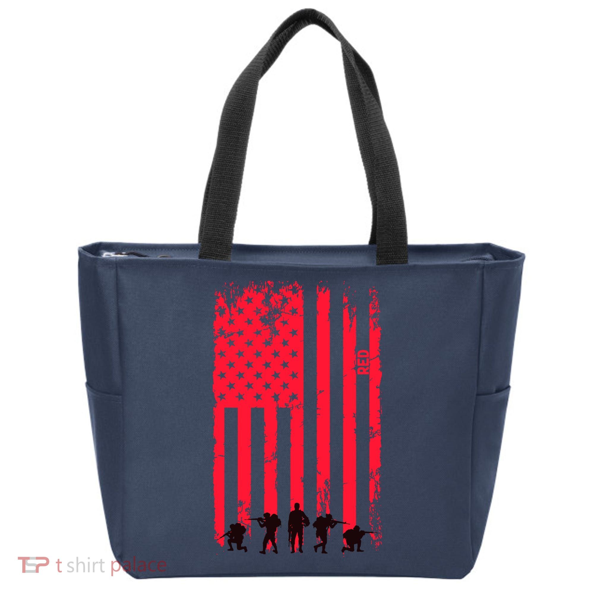 American Flag Us Veteran Tote Bag