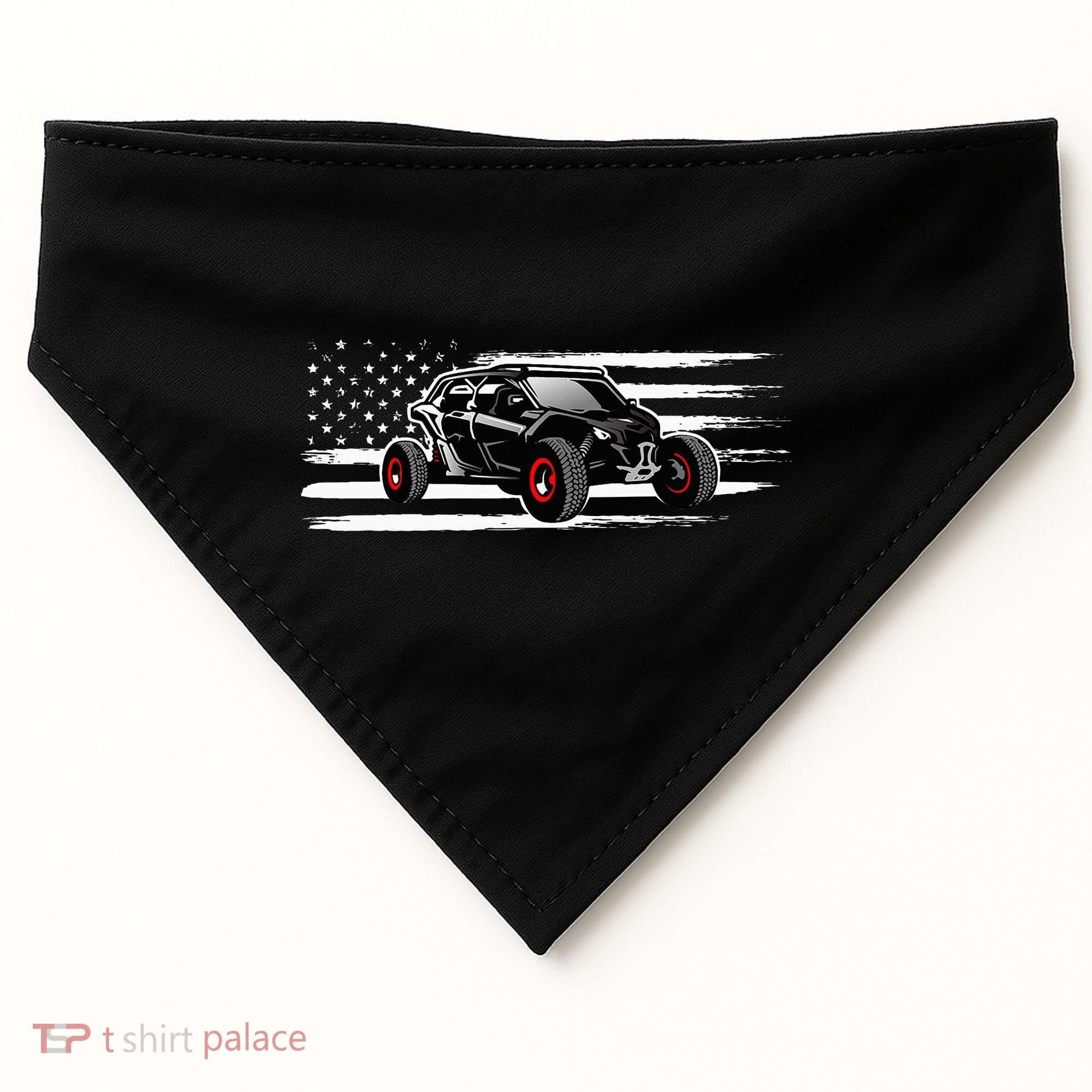 American Flag Utv Side By Side Sxs Off Road USA-Made Doggie Bandana