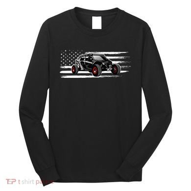 American Flag Utv Side By Side Sxs Off Road Long Sleeve Shirt