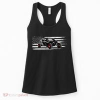 American Flag Utv Side By Side Sxs Off Road Women's Tank Top thumb 0