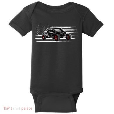 American Flag Utv Side By Side Sxs Off Road Baby Bodysuit