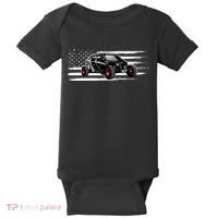 American Flag Utv Side By Side Sxs Off Road Baby Bodysuit thumb 0
