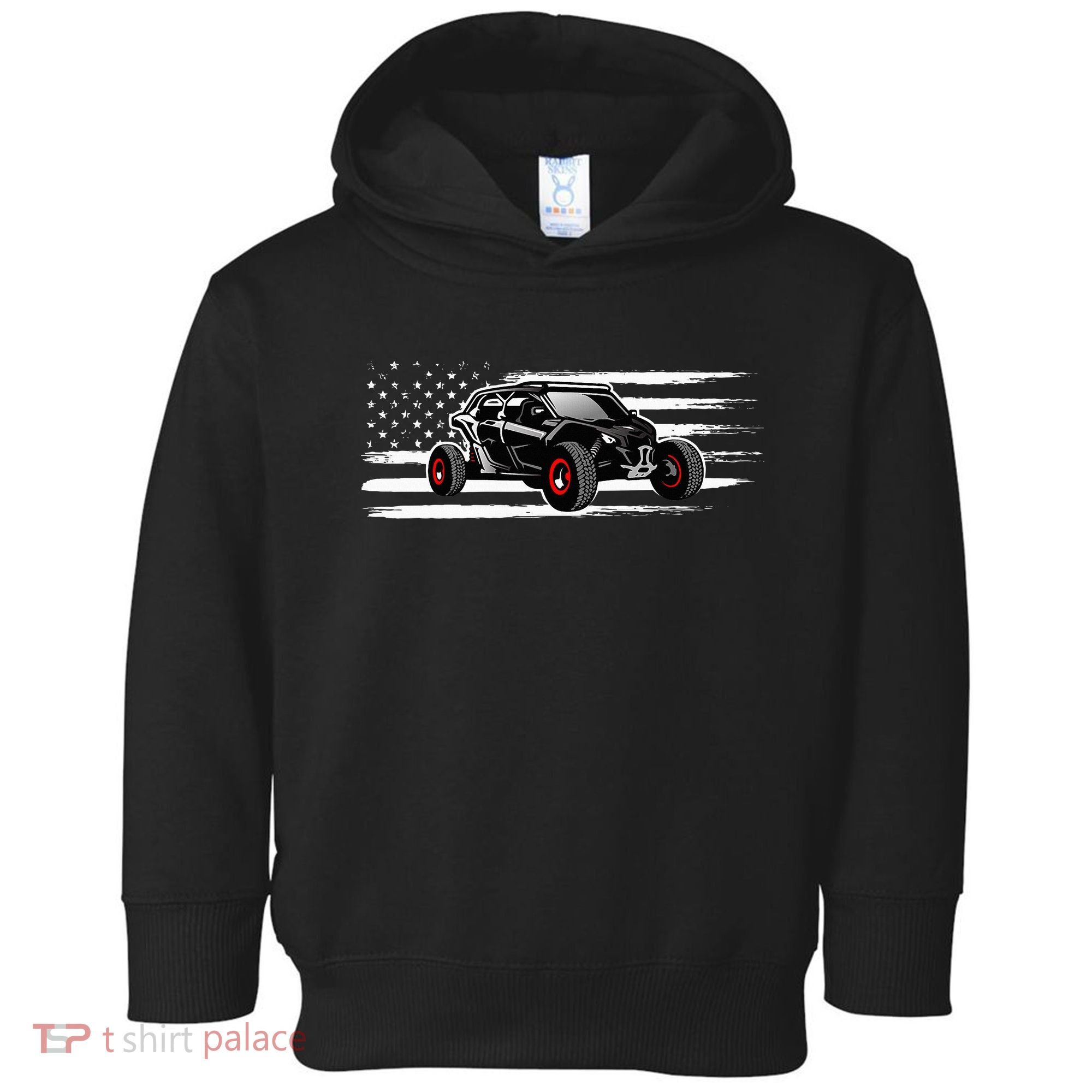 American Flag Utv Side By Side Sxs Off Road Toddler Hoodie