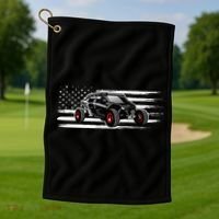 American Flag Utv Side By Side Sxs Off Road Golf Towel thumb 1