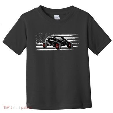 American Flag Utv Side By Side Sxs Off Road Toddler T-Shirt