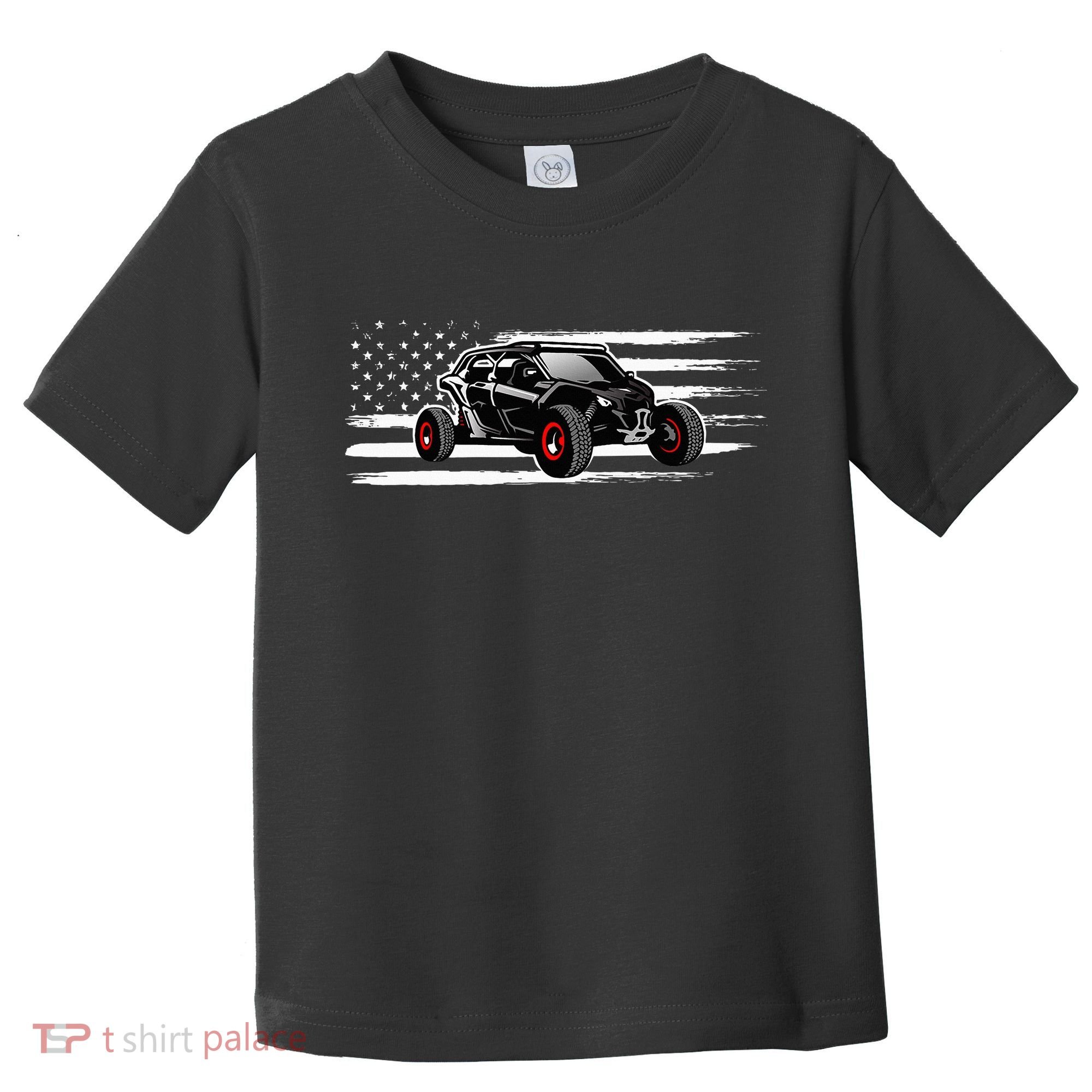 American Flag Utv Side By Side Sxs Off Road Toddler T-Shirt
