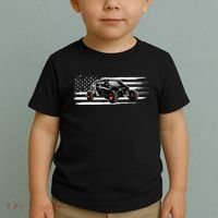 American Flag Utv Side By Side Sxs Off Road Toddler T-Shirt thumb 2