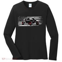 American Flag Utv Side By Side Sxs Off Road Women's Long Sleeve Shirt thumb 0
