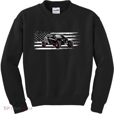 American Flag Utv Side By Side Sxs Off Road Kids Sweatshirt