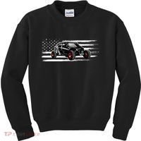American Flag Utv Side By Side Sxs Off Road Kids Sweatshirt thumb 0