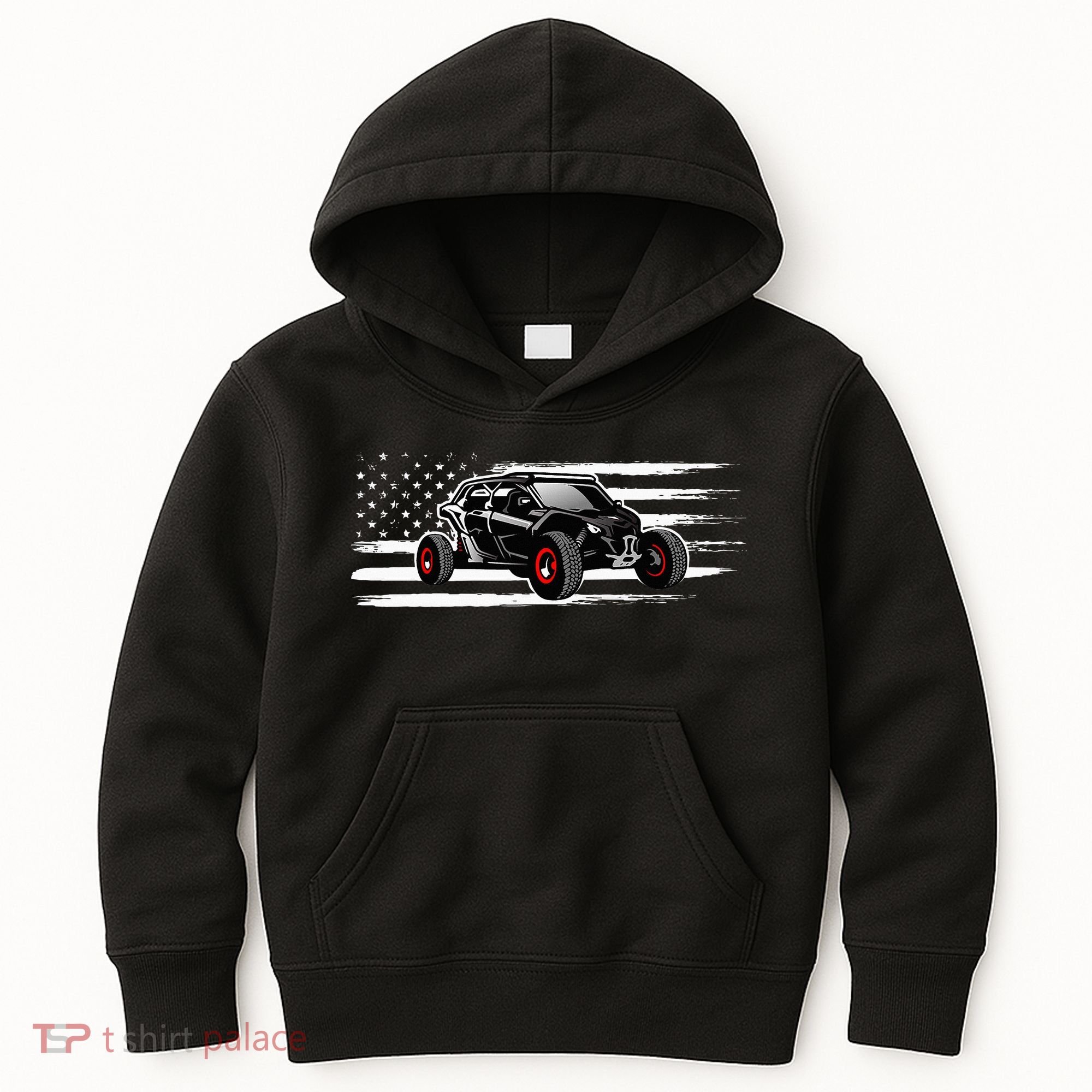 American Flag Utv Side By Side Sxs Off Road Kids Hoodie