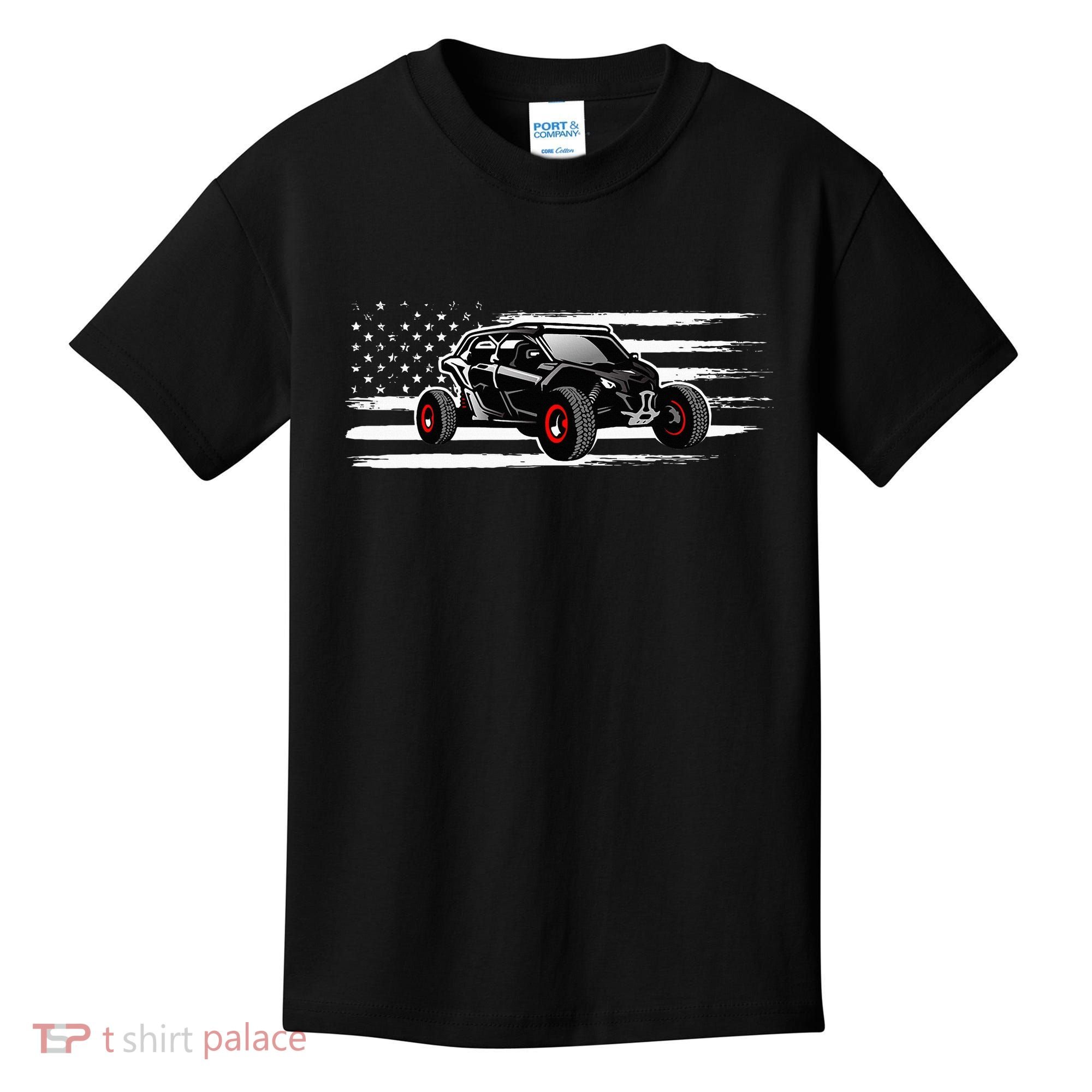 American Flag Utv Side By Side Sxs Off Road Kids T-Shirt