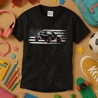 American Flag Utv Side By Side Sxs Off Road Kids T-Shirt thumb 3