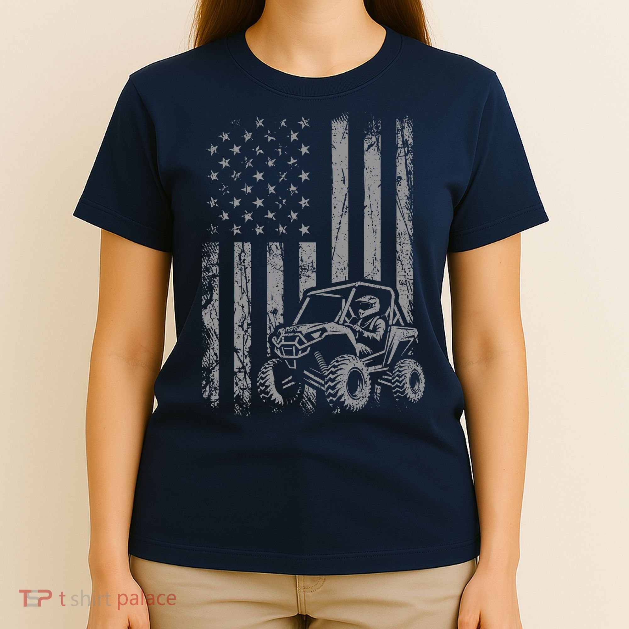 American Flag UTV Side By Side SXS Off Road T-Shirt