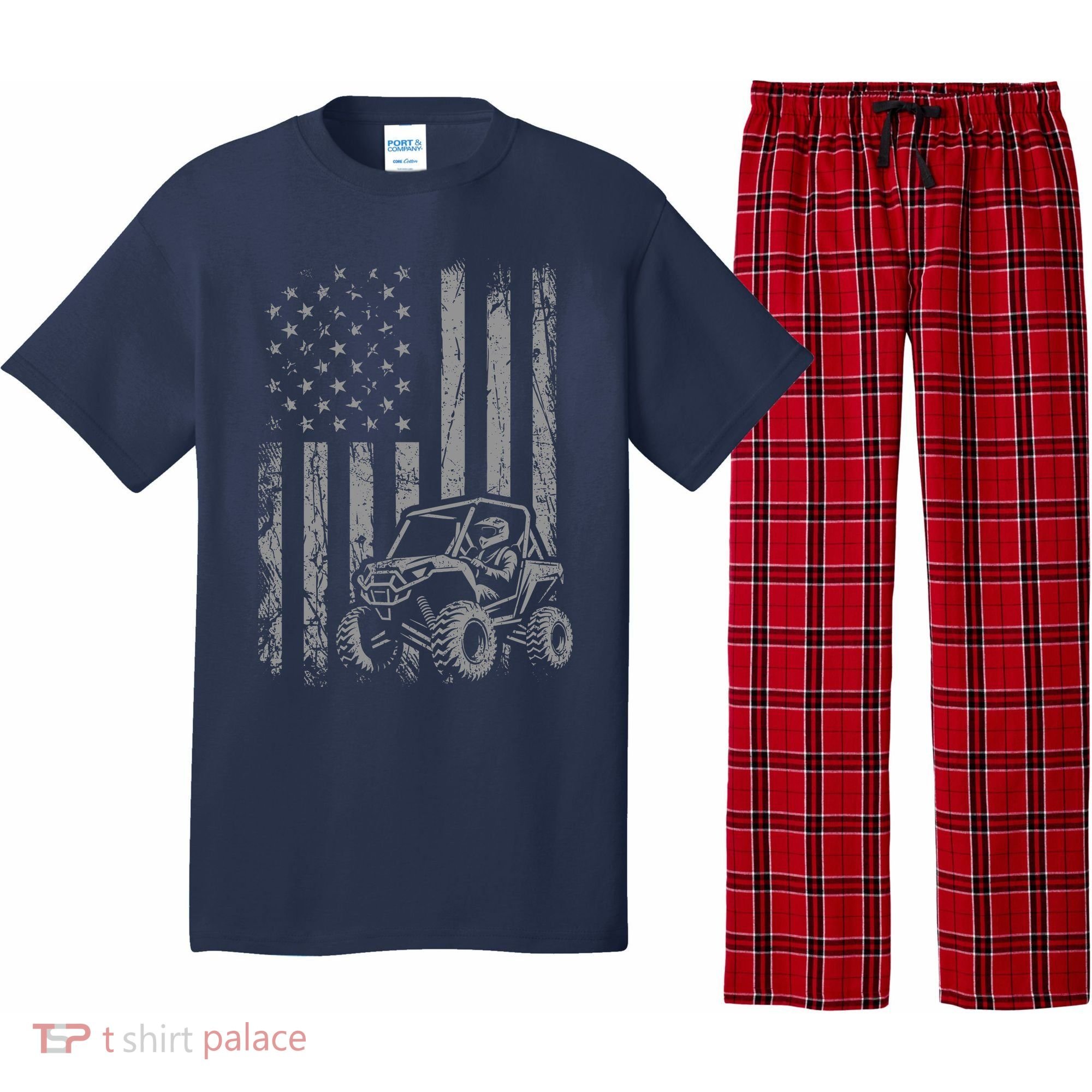 American Flag UTV Side By Side SXS Off Road Pajama Set
