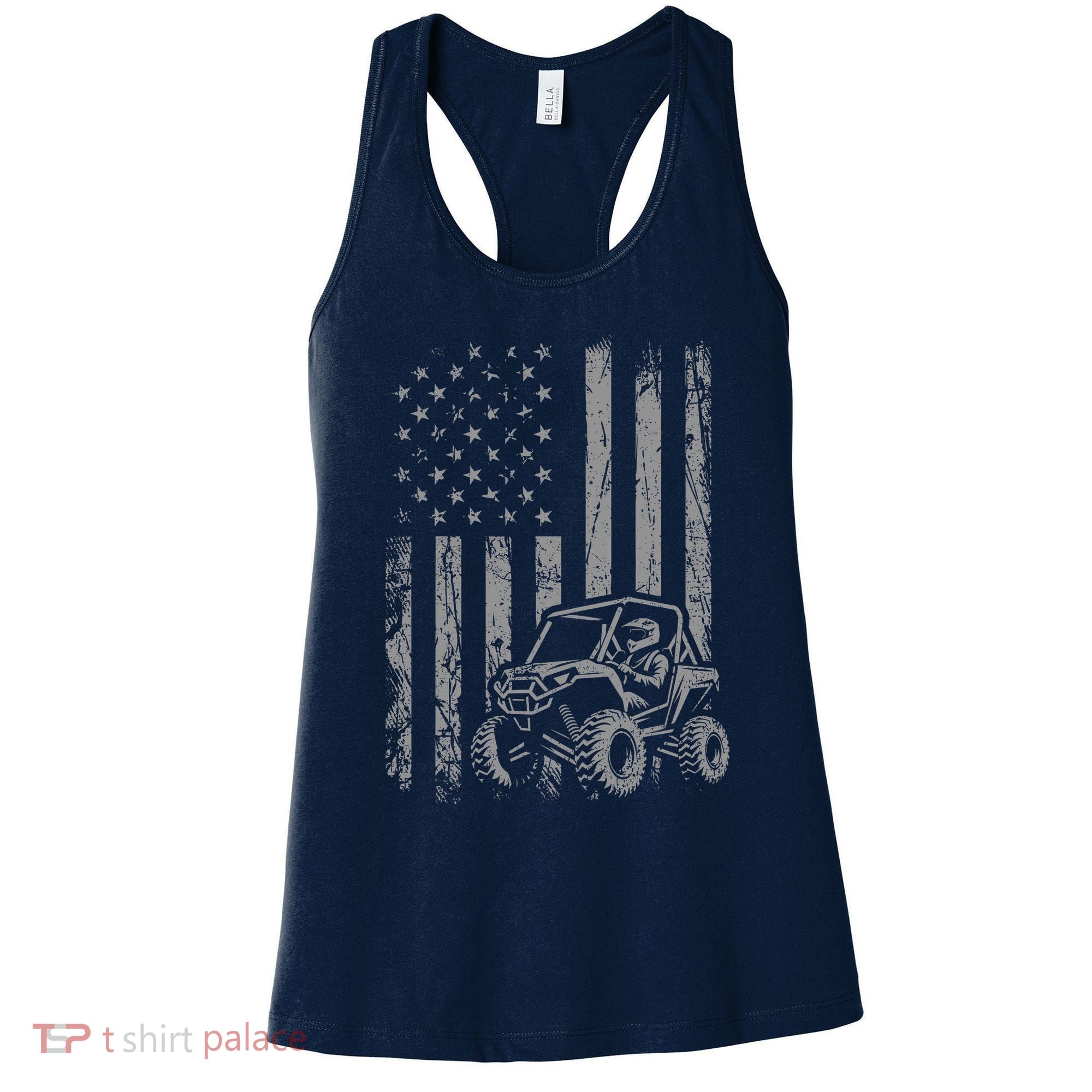 American Flag UTV Side By Side SXS Off Road Women's Tank Top