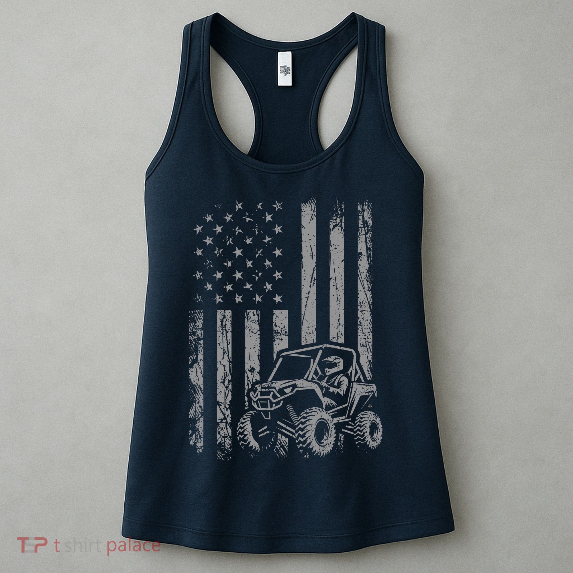 American Flag UTV Side By Side SXS Off Road Women's Tank Top