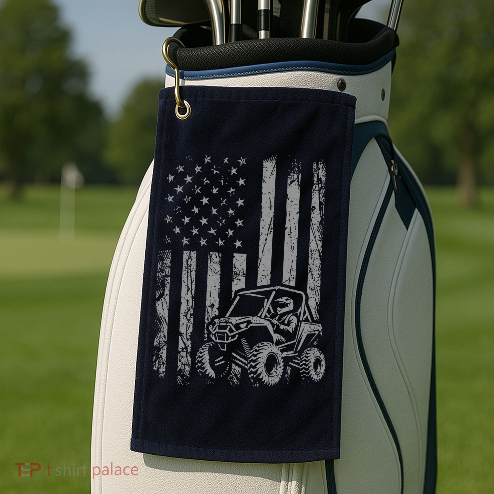 American Flag UTV Side By Side SXS Off Road Golf Towel