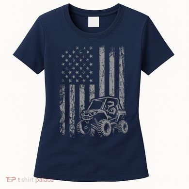 American Flag UTV Side By Side SXS Off Road Women's T-Shirt