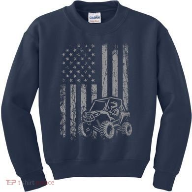 American Flag UTV Side By Side SXS Off Road Kids Sweatshirt